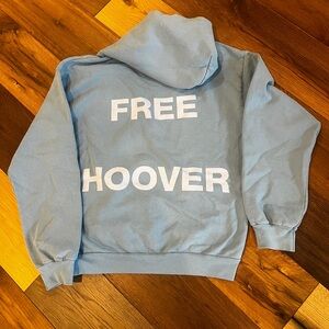 Free Hoover Drake x Kanye West Concert Hoodie Blue